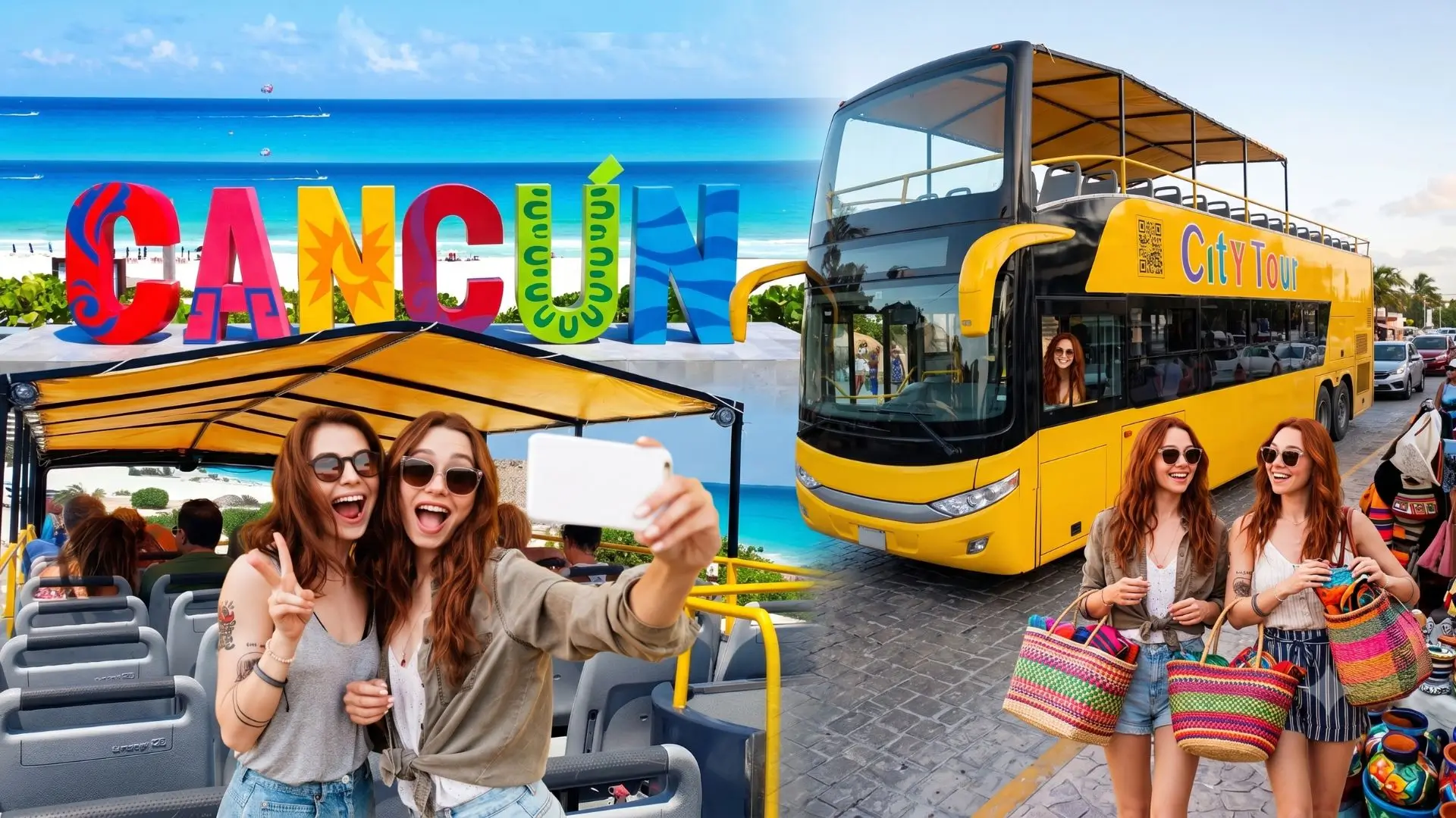 Cancun Tourist Bus Tour: City Sightseeing & Shopping